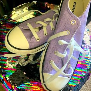 Lavender Preschool Size 3y Converse Never Worn
